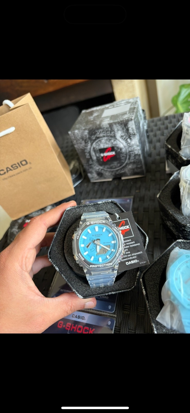 Transparentfondbleucielpackagin G-Shock Azure
