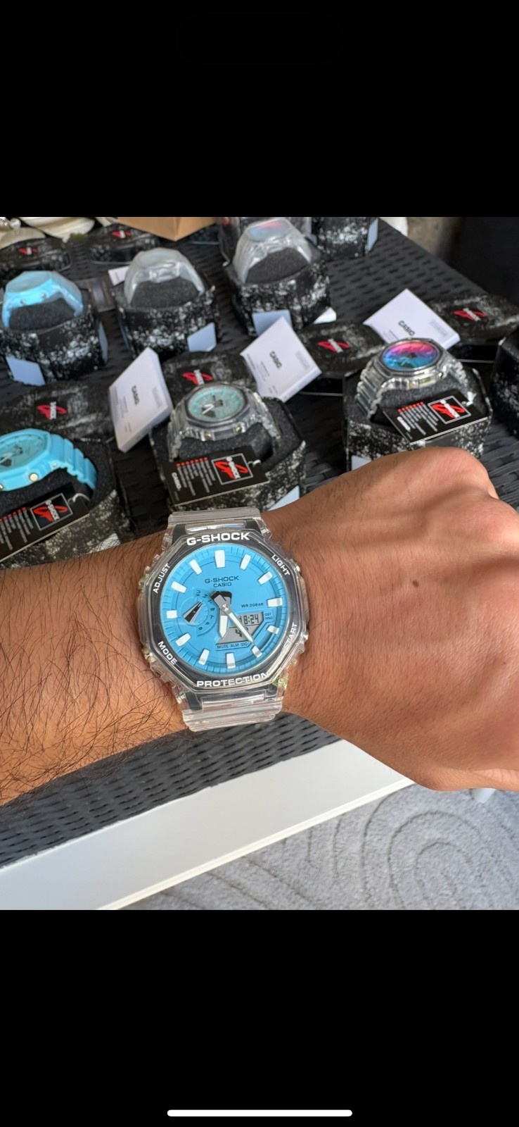 transparentfondbleucielpor G-Shock Azure